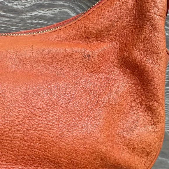 Vintage MICHAEL KORS Orange  Leather Shoulder Bag - Picture 9 of 12